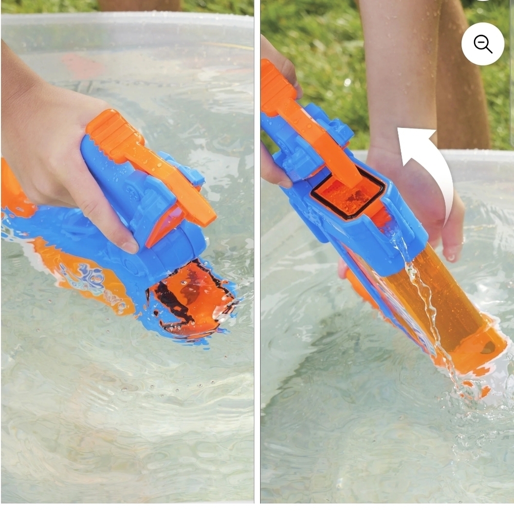 NERF Super Soaker Flip Fill Water Blaster - Blue and Orange - Picture 7 of 12